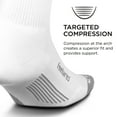 thumbnail image 2 of Feetures Elite Max Cushion Quarter Sock- Athletic Running Socks for Men & Women, Targeted Compression, Moisture Wicking - M, White (1 Pair), 2 of 5