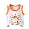 thumbnail image 2 of Spazoro Toddler Girls Tank Tops Undershirts, Cute Animal Sleeveless Breathable 100%Cotton Summer Camisole for Kids Girls Boys Orange Size 4 T, 2 of 3
