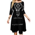 thumbnail image 3 of Tournée Officielle 2024 (Image Blanche sur une Robe Évasée Transparente Robe Col Carré Robe Élégante Mode Féminine Imprimée, 3 of 5