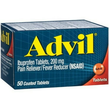 4 Pack - Advil Pain Reliever/Fever Reducer 200 mg Coated Tablets 50 ea