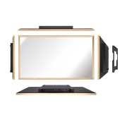 Elecsung 43 Smart Mirror TV webOS LG, Champagne Gold Frame, Waterproof, ATSC, Fireplace & Kitchen Wall-Mount Smart Gallery Display
