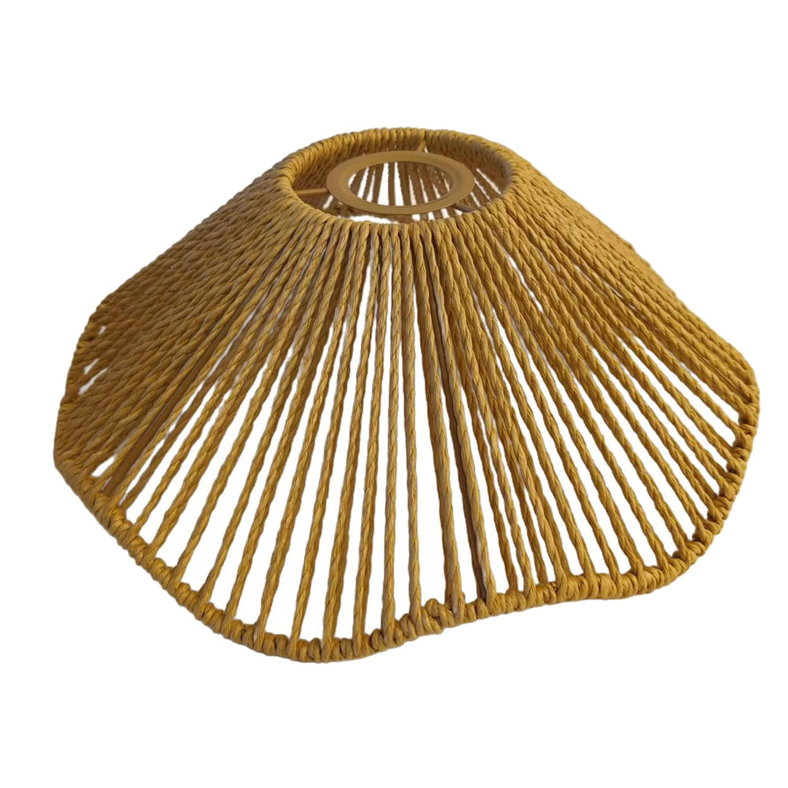 Lampshade Rope Woven Lamp Shade Cover Iron Material Unique Design for Bedroom Restaurant Hallway