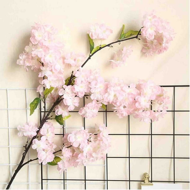 Flores artificiales, flores falsas, flores artificiales, set de regalo para mujer, flores y plantas simuladas, bonsái, decoraciones de boda, pared de plantas, hogar, flor de cerezo