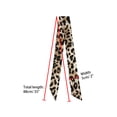 thumbnail image 3 of INSPIRE CHIC Women's 2Pcs Skinny Scarf Leopard Printed Long Neckerchief Hairband Neck Scarf Light Brown&Light Brown, 3 of 5