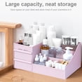thumbnail image 3 of Box PP Makeup Organizer Case Table Storage Container with organizer drawer case Drawers Jewelry Cosmetic Case, Medium, Pink, 3 of 6