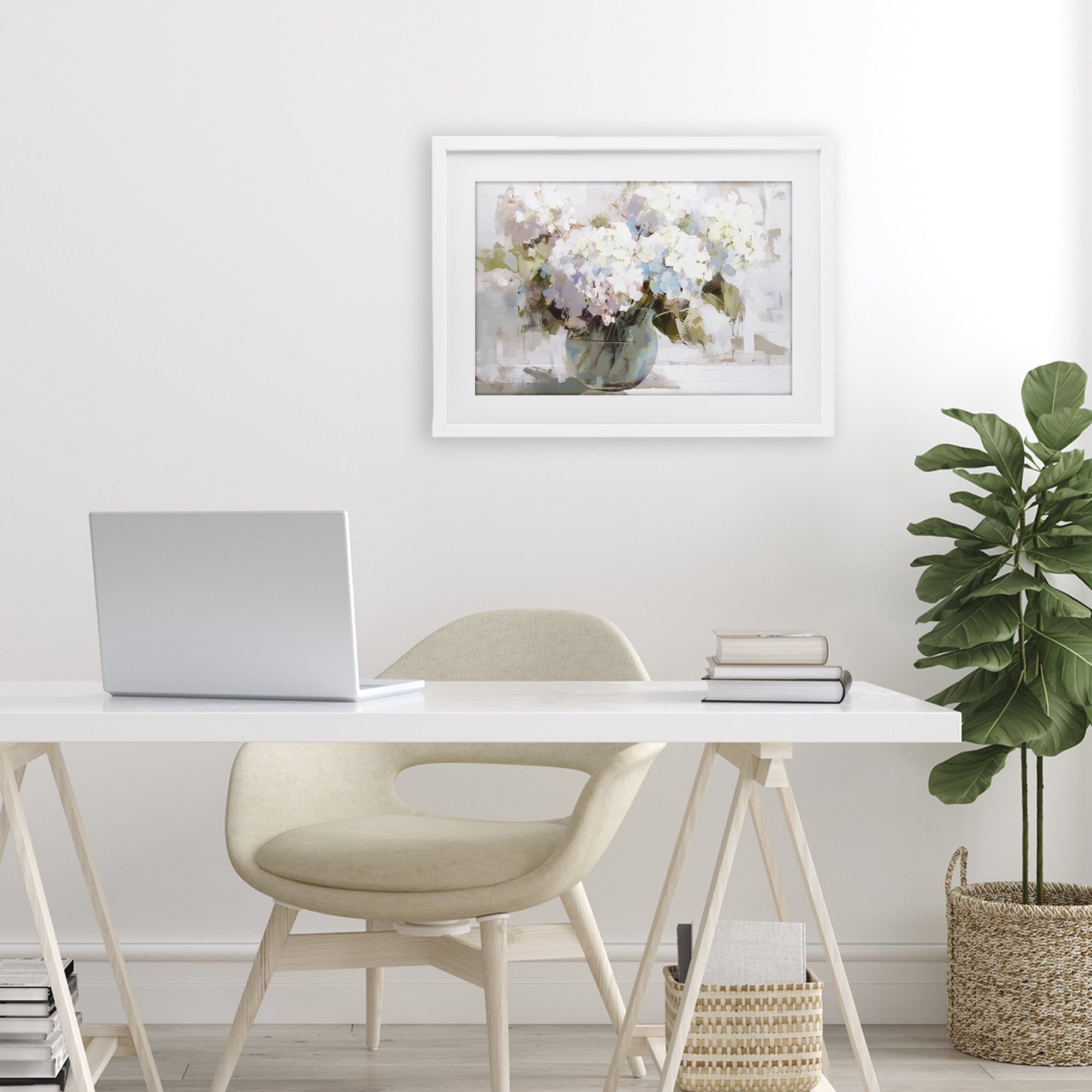 Stupell Industries Blushing Bride Garden Flowers White Framed Print Under Glass, design by Tina LeCour