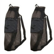 101SNORKEL 2 PACK Mesh Drawstring Snorkel Bag with Black Zip Pocket