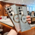 thumbnail image 6 of Magnetic Case for Samsung Galaxy S23 Ultra Luxury Plating Bling Gradient Glitter Cute Heart Cover Compatible with MagSafe Soft Clear Shockproof Protective Case for S23 Ultra 5g 6.8" (Silver), 6 of 11