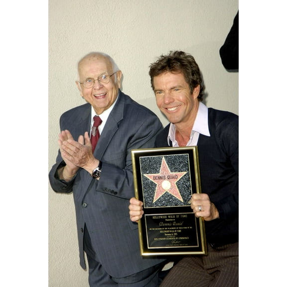 Johnny Grant, Dennis Quaid At The Induction Ceremony For Star On The Hollywood Walk Of Fame For Dennis Quaid, Hollywood