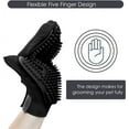 thumbnail image 5 of Upgrade Version Pet Grooming Glove - Gentle Deshedding Brush Glove - Efficient Pet Hair Remover Mitt - Enhanced Five Finger Design - Perfect for Dog & Cat with Long & Short Fur - 1 Pair (Black), 5 of 8