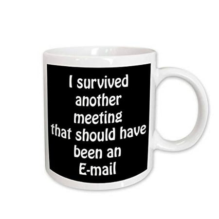 

3dRose I survived another meeting that should have been an Email Ceramic Mug 15-ounce