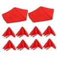 thumbnail image 3 of IFANLANDOR Ensemble de 10 Serviettes en Tissu Rouge en Coton pour Dîner, Fête, Mariage et Usage Domestique, 3 of 8