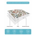thumbnail image 5 of Red Floral Full Size Down Alternative Comforter, Lightweight Comforter Quilt Bedding Set with Pillow Shams Botanical Watercolor Vintage Flower Leaf All Seasons Bed Comforter Duvet Insert 78"x90", 5 of 7