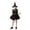 Black, variant on REDARER Kids Witch Cosplay Mesh Puff Sleeve Dress with Pointed Hat for Halloween Party Trick or Treat Fancy Dress Up,11-14 Years