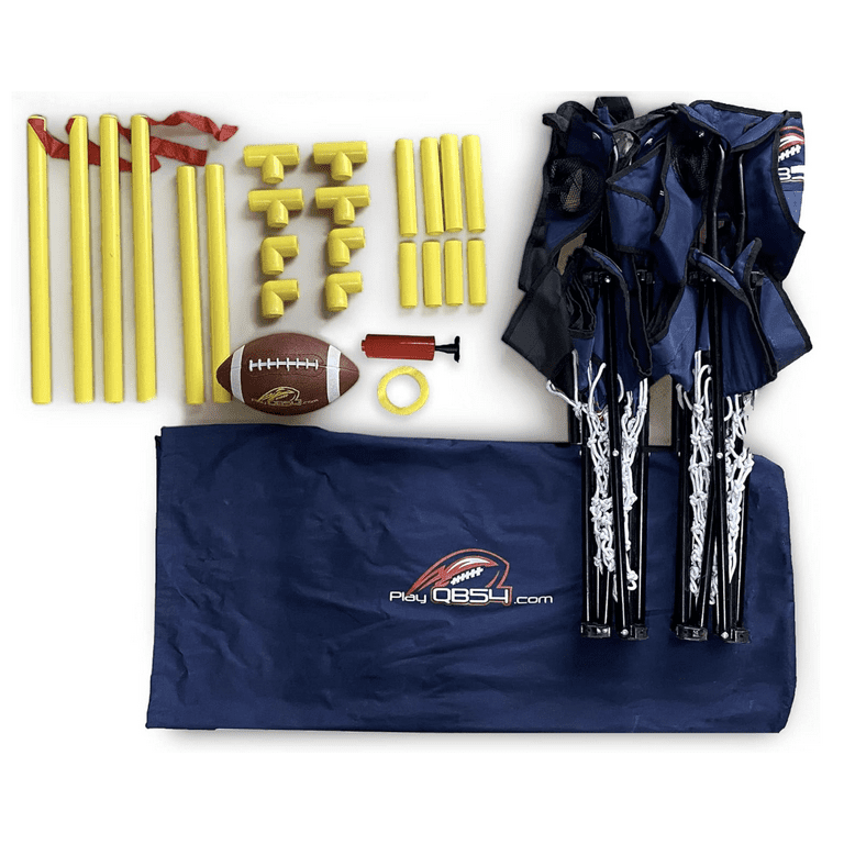 QB54, Outdoor Football Yard Game Set, Navy Blue, Tailgating