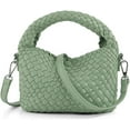 thumbnail image 1 of LHSHID Women Woven Tote Small Crossbody Bag, Weave Quilted Purse Square Shoulder Bag Woven Handbag with Detachable Strap, 1 of 6