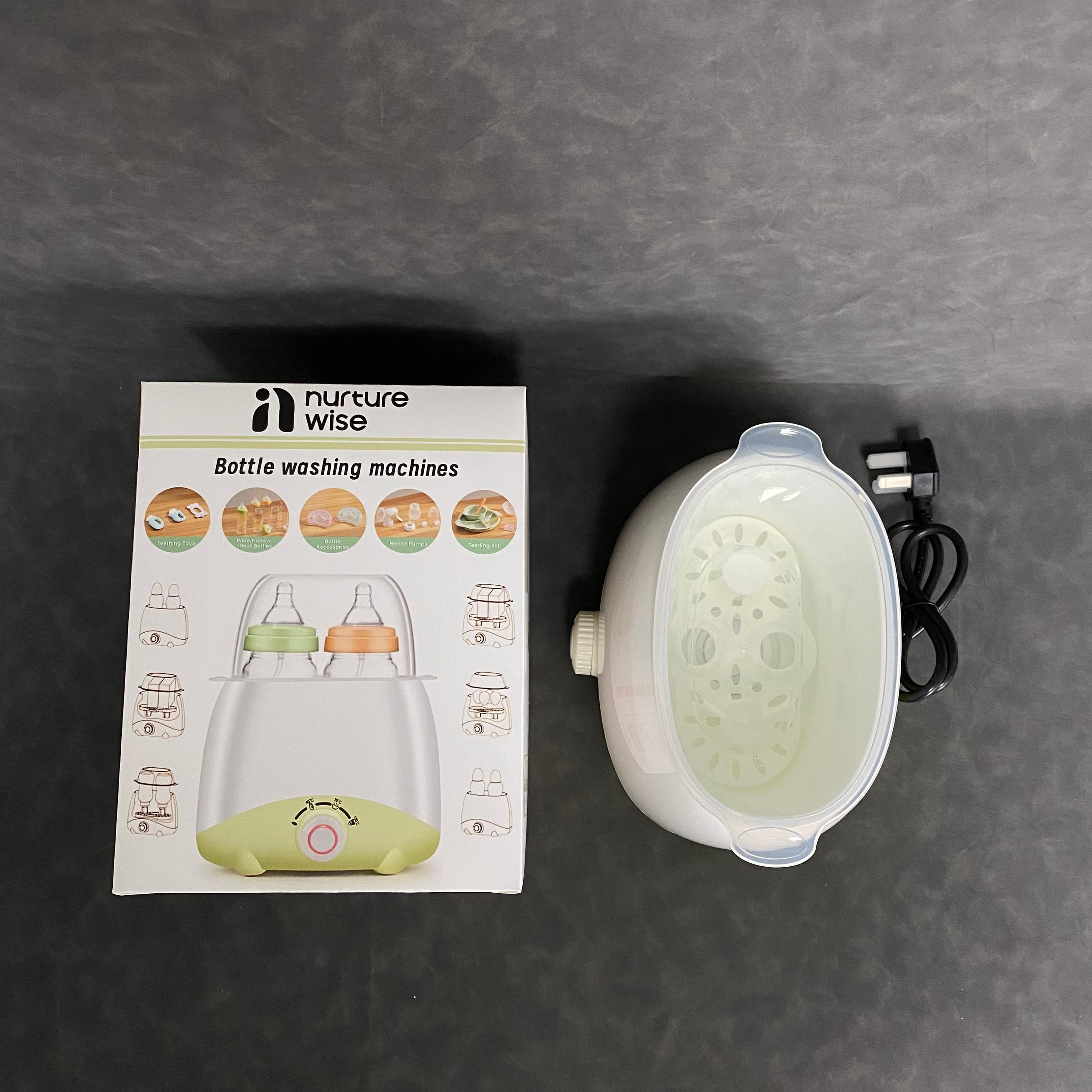 nurture wise Bottle washing machines, All-in-One Baby Bottle Washer and Sterilizer & Dryer, Cleaning Machine for Bottles, Pump Parts & Baby Essentials, Effortless Care, Replaces Hand Washing