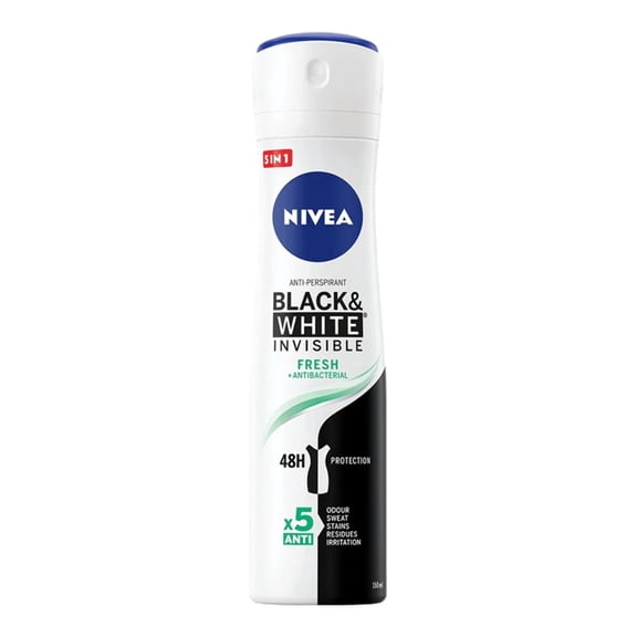 Nivea Spray Deodorant Invisible for Black & White Fresh -150 ml