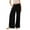 Black, variant on WIZUTIZ Palazzo Pants for Women Beach Comfy Trendy Relaxed Fit Wide Leg Beach Pants Spandex Elastic High Rise Trousers Solid Drawstring with Pockets Sweatpants Fitness Work Green