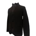 thumbnail image 4 of xiaxaixu Men Sweaters Long Sleeve Cardigan Solid Color Stand Collar Button Down Sweaters Fall Winter Knitted Coats with Pockets, 4 of 7