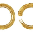 thumbnail image 2 of Roberts, Ellie 20x20 White Modern Wood Framed Museum Art Print Titled - Gold Zen Circle on White II, 2 of 4