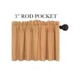 thumbnail image 3 of 3 pieces Kitchen window set 2 Curtain panels linen and 1 Valance Blackout Rod Pocket for Bathroom Home décor WK4 Gold color, 3 of 5