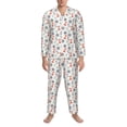 thumbnail image 3 of Picia Lighthouse Sailboat Pattern Men’s Long-Sleeve Sleepwear Set - Soft 2-Piece Loungewear with Pockets, Comfy PJs for Relaxing Nights-Medium, 3 of 7