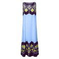 thumbnail image 4 of Fridja Robe d'Été Imprimée pour Femmes Vacances à la Plage Col Rond Grande Poche Maxi Robe, 4 of 7