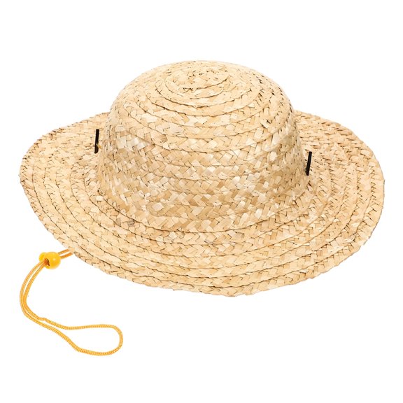 TELOLY Kids Straw Hat For Beach Sun Hat For Girls And Boys Toddler Farmer Costume Wide Brim Summer Outdoor Woven Hat