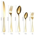 thumbnail image 1 of Stainless Steel Knife Set Cutlery Set 5-Piece Stainless Steel Cutlery Set Knife Spoon and Fork Set Cutlery Set Mirror Polished Smooth Edges Hand Wash Recommended, 1 of 9