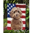 thumbnail image 3 of Brown Cockapoo Patriotic Garden Flag, 3 of 5