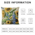 thumbnail image 6 of Nawypu Ink Painting Watercolor Yellow Sunflowers Blue Flowers Summer Decorative Throw Pillow Cover Case Home Living Room Bed Sofa Car Square, 6 of 6