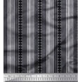thumbnail image 1 of Soimoi Poly Georgette Fabric Stripe & Diamond Block Print Fabric by Yard 52 Inch Wide, 1 of 1
