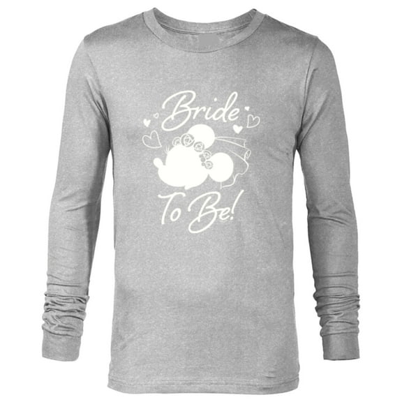 Disney Minnie Mouse Bride to Be Wedding Bridal Bachelorette - Long Sleeve T-Shirt for Men - Customized-Athletic Heather