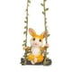 thumbnail image 1 of Figura de conejo para escritorio, manualidades, decoraciones, juguete de conejo de resina, adorno de animal Conejito columpio, 1 of 7