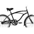 thumbnail image 2 of Wonder Wheels 20 Ft. Beach Cruiser Coaster Brake Single Speed Bicycle, Bike, Stainless Steel Spokes One Piece Crank Alloy Rims 36 H - Black, 2 of 7