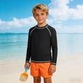 thumbnail image 7 of hengsof Boys' Long Sleeve Round Neck Sun Protection Clothing Summer Quick Dry Anti Uv Shirt Children's Fashion Solid Color Casual Tops, 7 of 7