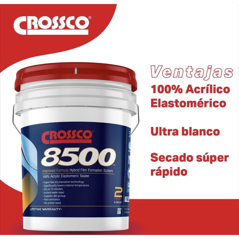 Crossco 8500, 2 in 1 Roof Sealer 100% Acrylic Elastomeric Adhesive