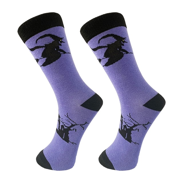 DondPO Bas de Compression d'Halloween Bas d'Halloween Amusants pour Femmes Cadeaux d'Halloween Amusants pour Femme Chaussette en Coton à Col Rond Fantaisie Bas d'Halloween Bas de Compression pour Femmes Liquidation!