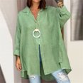 thumbnail image 2 of biudgviw Womens Fashion Shirts Loose Collared Long Sleeve Basic Tops Louneg Solid Color Buttons down Blouses, 2 of 6