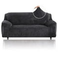 thumbnail image 1 of CHOK 2024 Housse de Chaise en Velours de Luxe Extensible Lavable Gris Argenté, 1 of 7