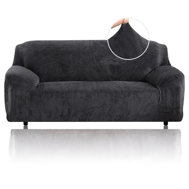 CHOK 2024 Housse de Chaise en Velours de Luxe Extensible Lavable Gris Argenté