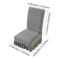 thumbnail image 4 of Chair Covers for Dining Room Stretch Chair Slipcovers with Skirt Removable Washable Kitchen Chair Protector Cover Set for Home, Party, Wedding(Dark Gray), 4 of 6