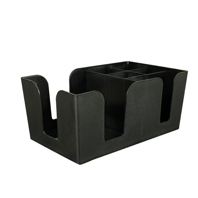 CAYU Bar Classic Plastic Bar Condiment Aide Storage Napkin And Straw Holder Black Durable Storage Box Organizer Tissue Box