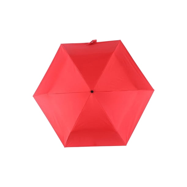 Cateissary Paraguas plegable portátil multifunción para cualquier clima, sombrillas plegables giratorias Paraguas de lluvia rojo