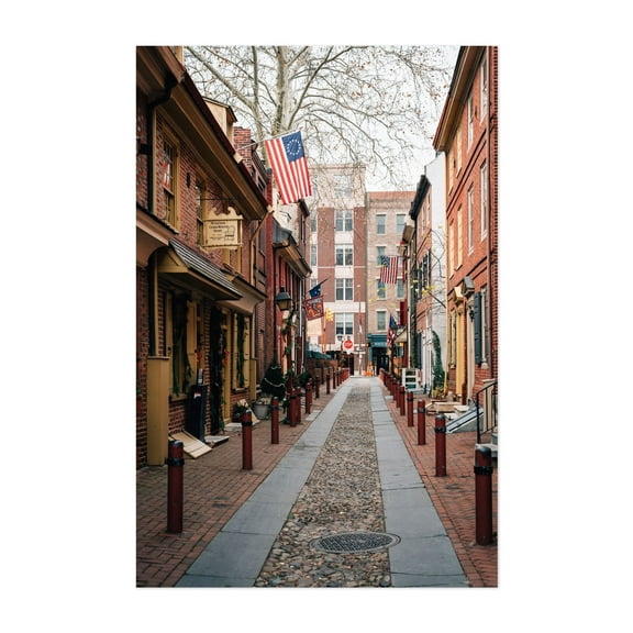 Elfreth's Alley No. 2 - Philadelphia Pennsylvania Photography Unframed Wall Art Print 5 x 7 inches