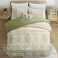 thumbnail image 6 of Boho Duvet Cover Set Twin Size, Beige and Sage Green Color Clash 2 Pieces Microfiber Bedding Set, Durable and Super Soft Duvet Covers with Zipper and Ties, 68"*90", 6 of 6