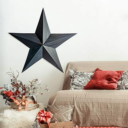 Black Metal Barn Star Decor 36 Large Indoor Outdoor Hanging Rustic Country House Wall Decorations This Texas Sized Primitive Patriotic Barnstar Is Made With Tough Great Stars Black Metal Barn Star Decor 36 Large, Outdoor House Decorations Stars