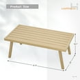 thumbnail image 2 of HAPPATIO Rectangle Outdoor Coffee Table, Aluminum Modern Accent Coffee Table, Rustproof & Easy Maintenance for Deck, Lawn, Outside (Beige), 2 of 5