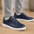 thumbnail image 3 of Men's Casual Sneakers, Faux Leather Lace-Up Low Top Walking Shoes, Everyday Fashion Shoes, 3 of 7
